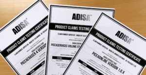 ADISA certifications closeup